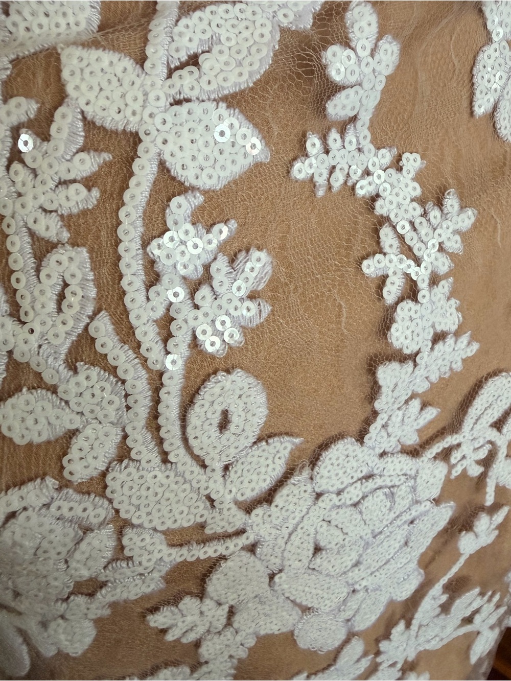 Dress the Population White Sequin Lace Halter Mini Dress Size S Bride Party - Picture 6 of 7